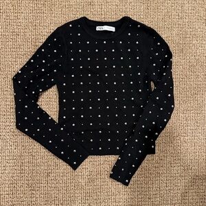Zara studded black shirt